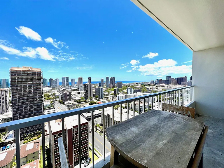 Lanai with views of Kewalo Basin