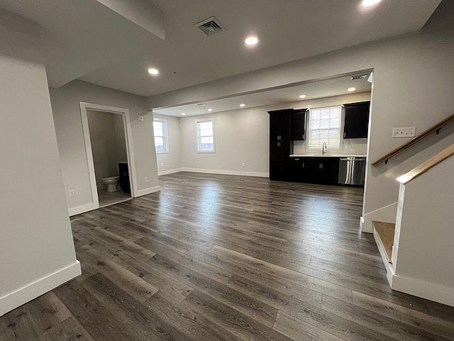 Open area of kitchen and living room