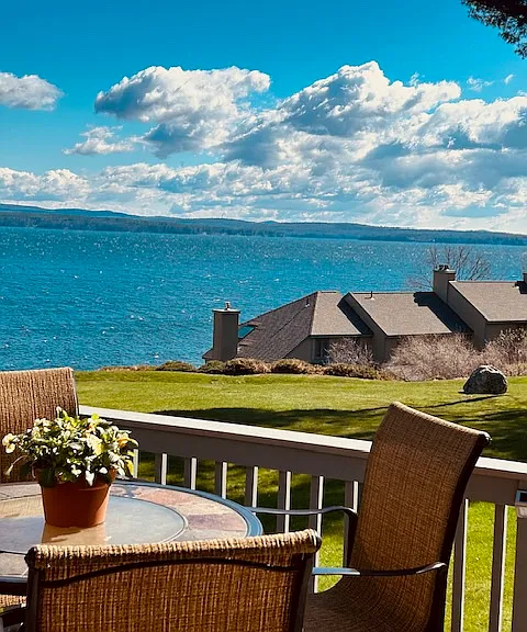 Panoramic views from your private deck