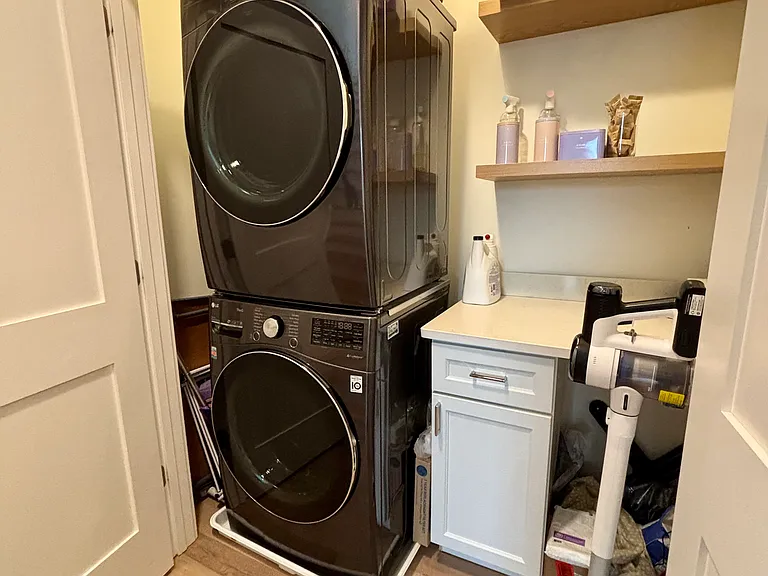 Third floor laundry with storage