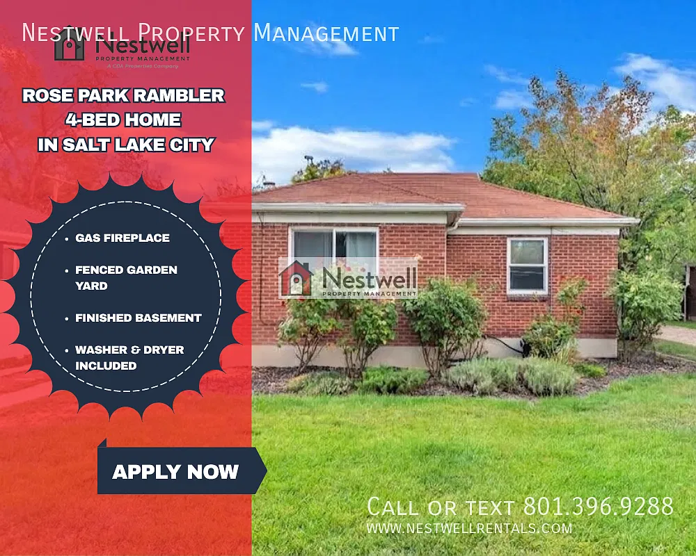 Rose Park Rambler with Hardwood Floors, Gas Fireplace & Fenced Garden Yard! — Photo 1