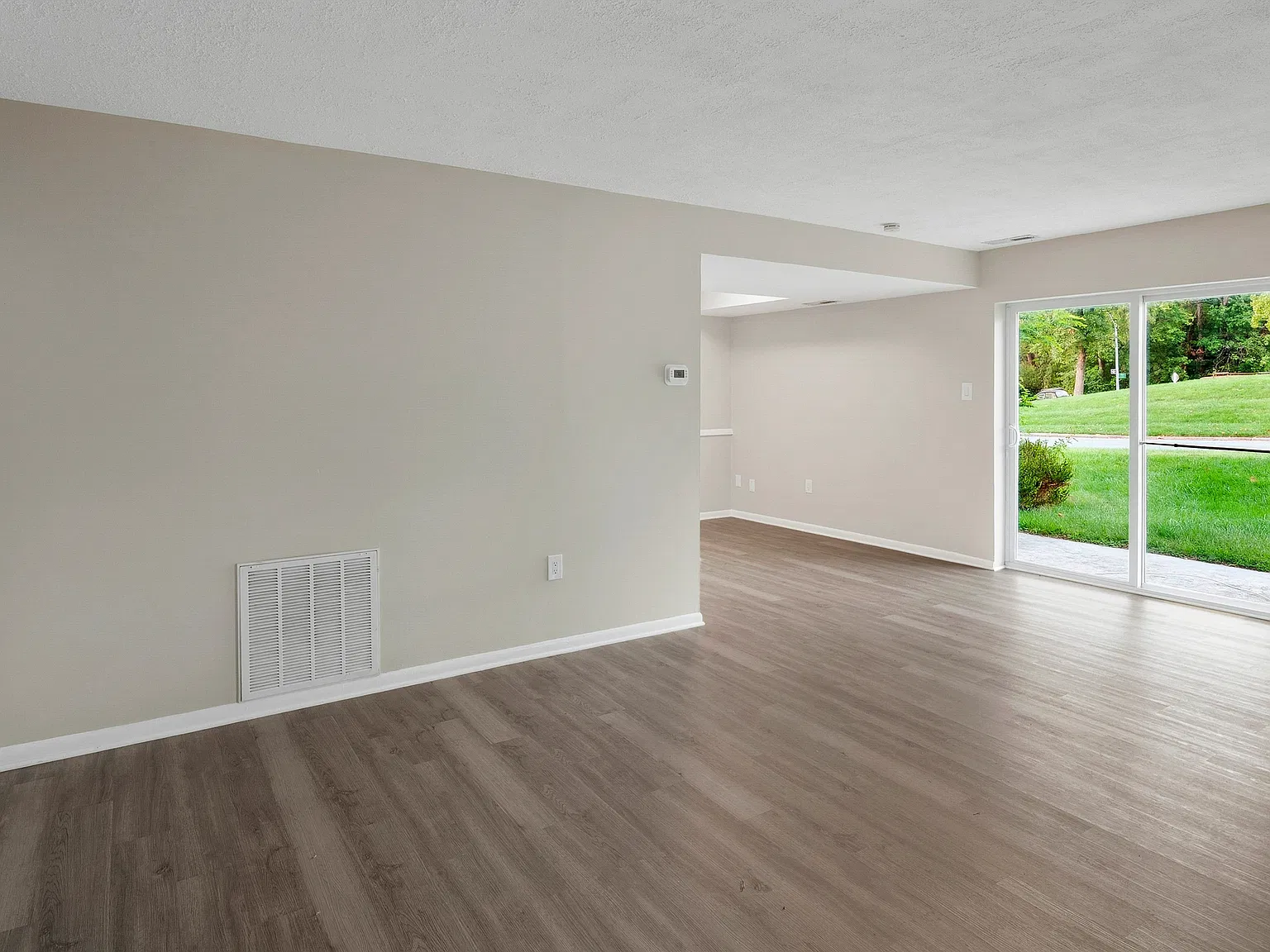 Foyer View to Living Dining Room