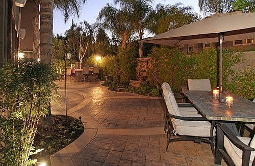 Large lot with beautiful landscaping.
