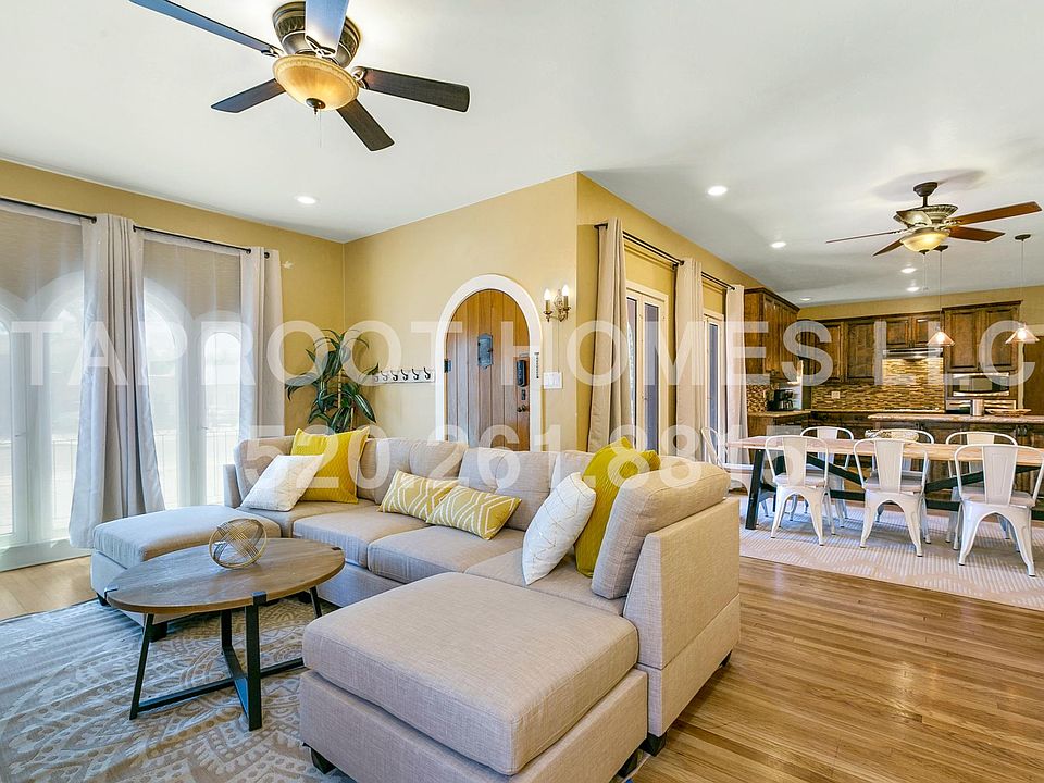 Open concept living room, dining room, kitchen