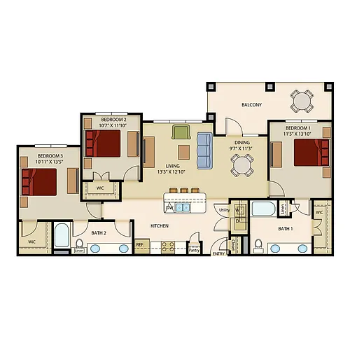 Floor plan C1a