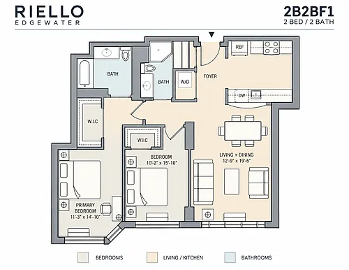 Floor plan 2B2BF1