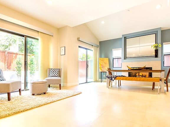 Dining room and yard. Single story home next door for ultimate in privacy!