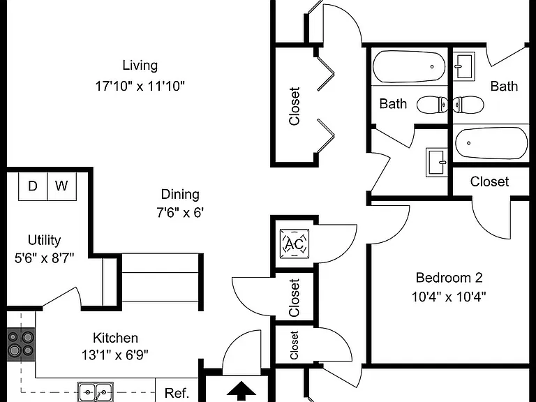 3 Bedroom 2 Bath Townhouse