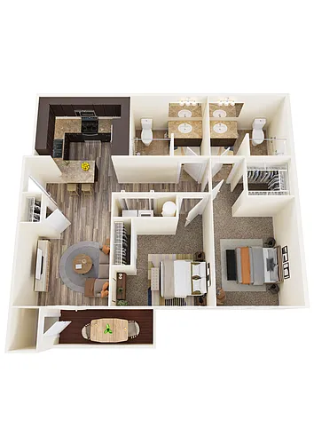 Floor plan 2 X 2 A