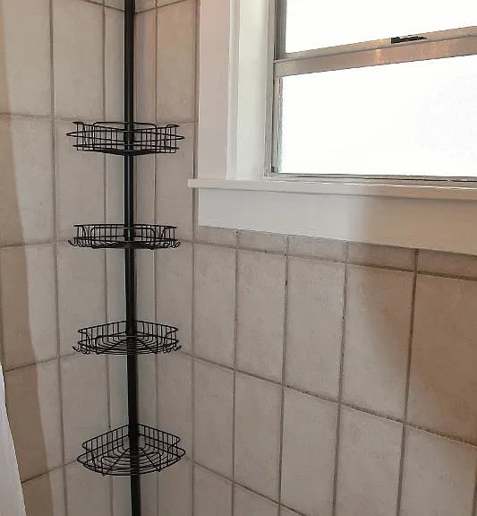 Tub Shelving For Your Hair And Shower Products.