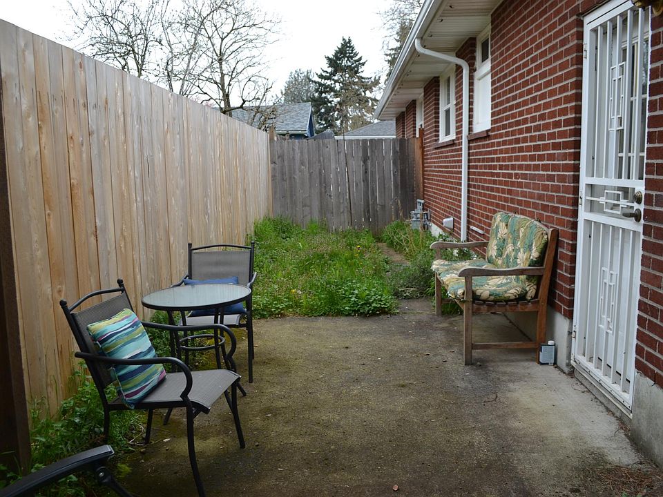 private patio and yard
