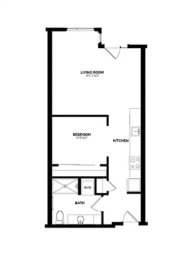 Floor plan A-3 One Bedroom