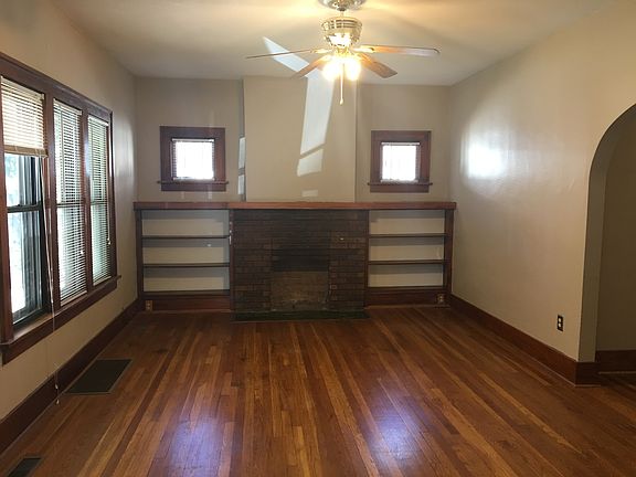 Living room - "Built ins" and fireplace