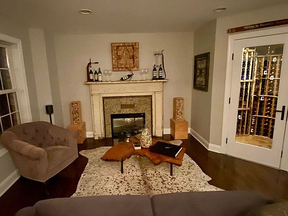 Basement sitting & wine