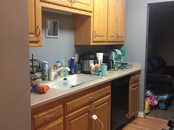 Renovated kitchen with built-in dishwasher