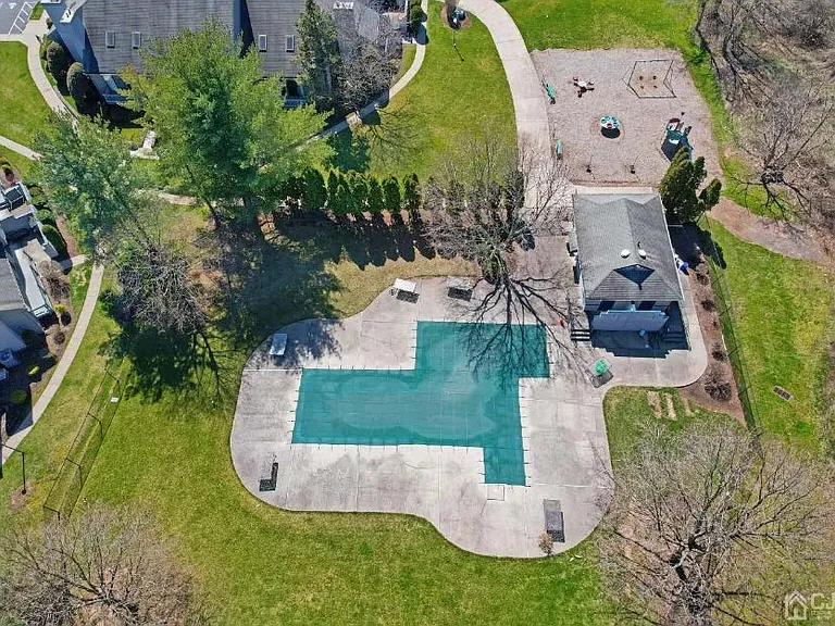 Community pool and children's play area