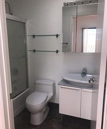 master bath-- Italian vanity and italian push up facet