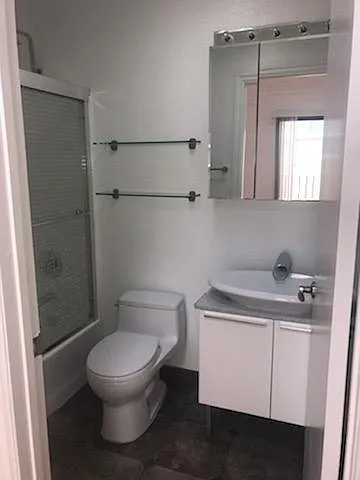 master bath-- Italian vanity and italian push up facet