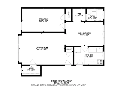 Floor plan One Bedroom