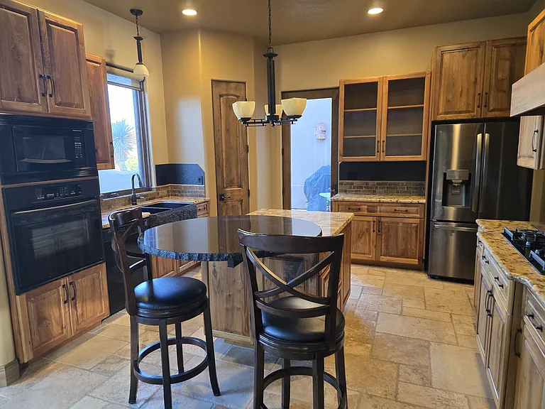 kitchen bar with stools