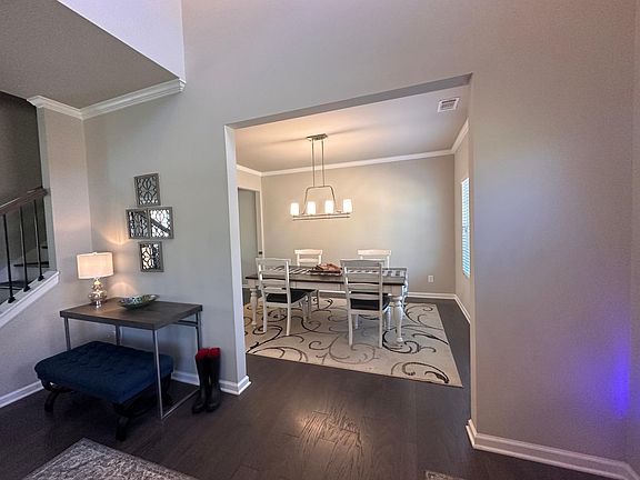 Dining room off the entry of the home