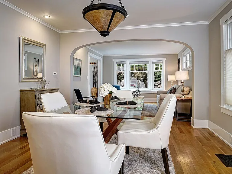 Dining room and living room