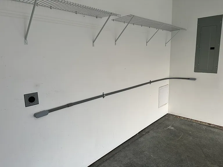 Charging outlet and garage shelving