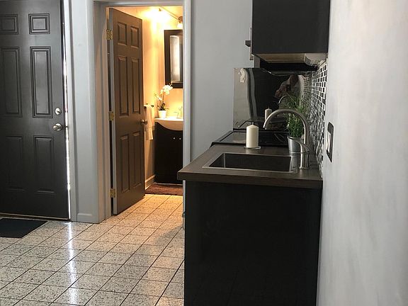 Kitchen, bathroom and back door