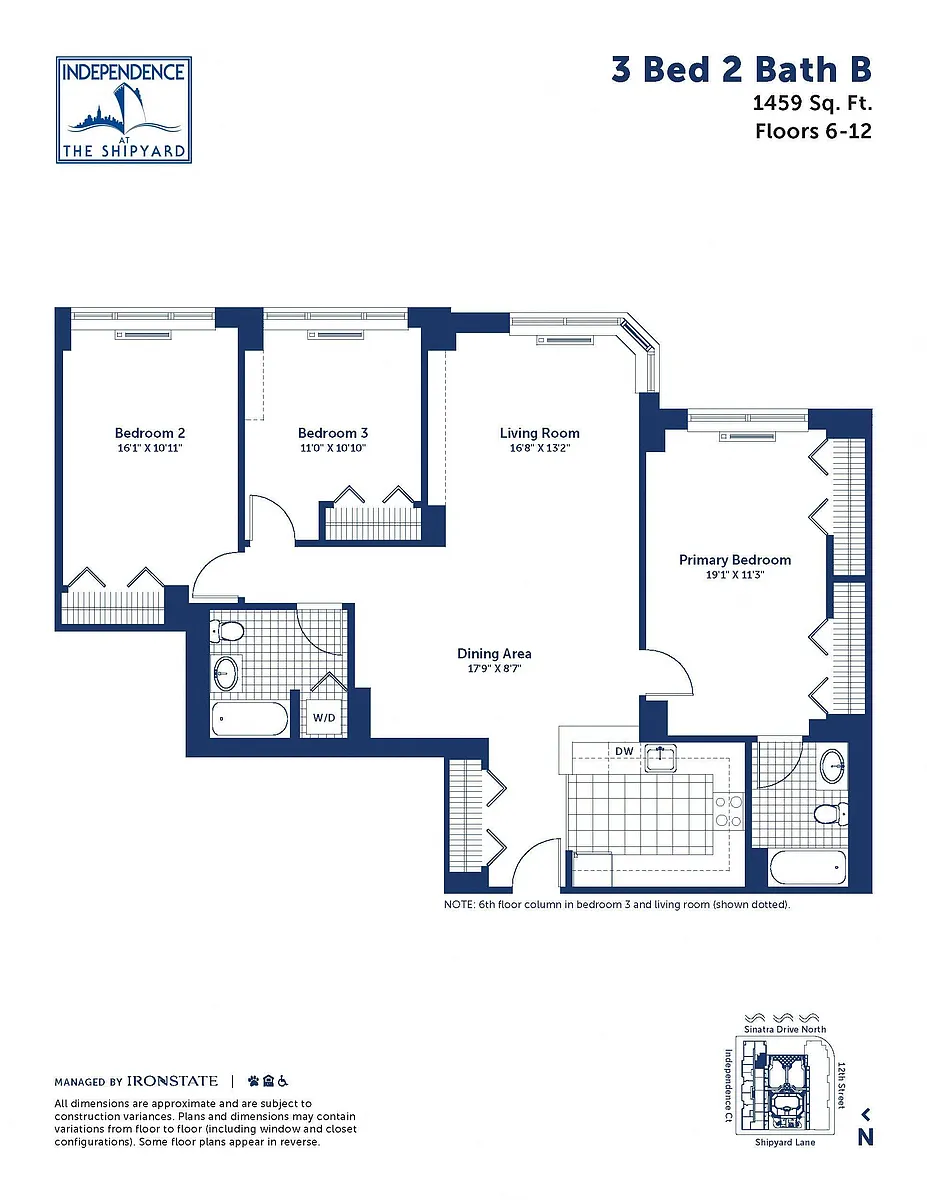 Floor plan 3 Bed 2 Bath B
