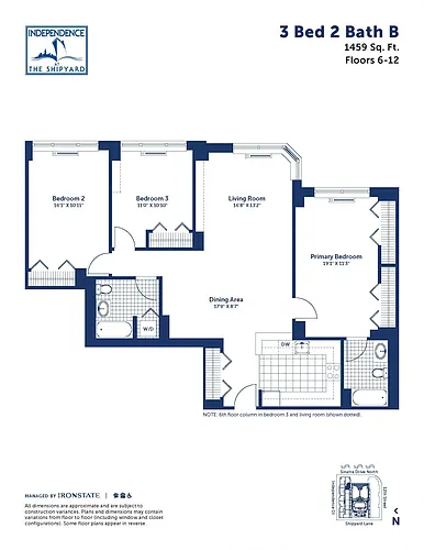 Floor plan 3 Bed 2 Bath B