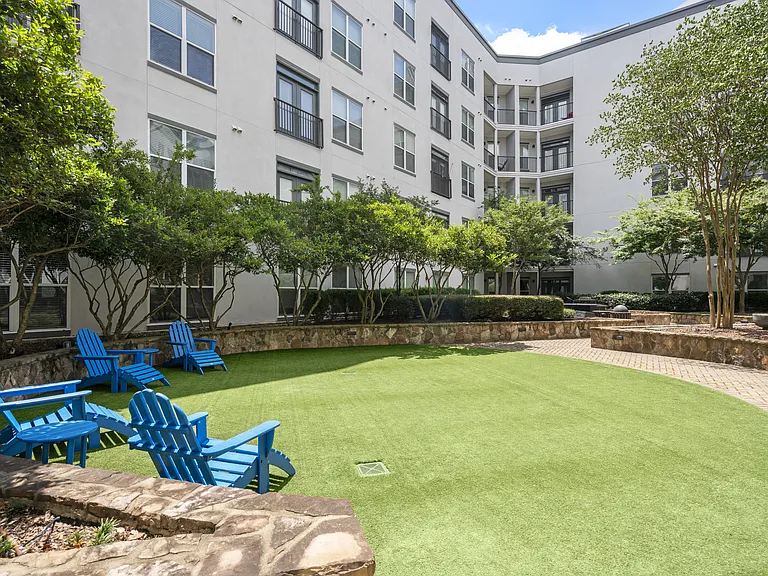 Unwind outside in inviting seating spaces.