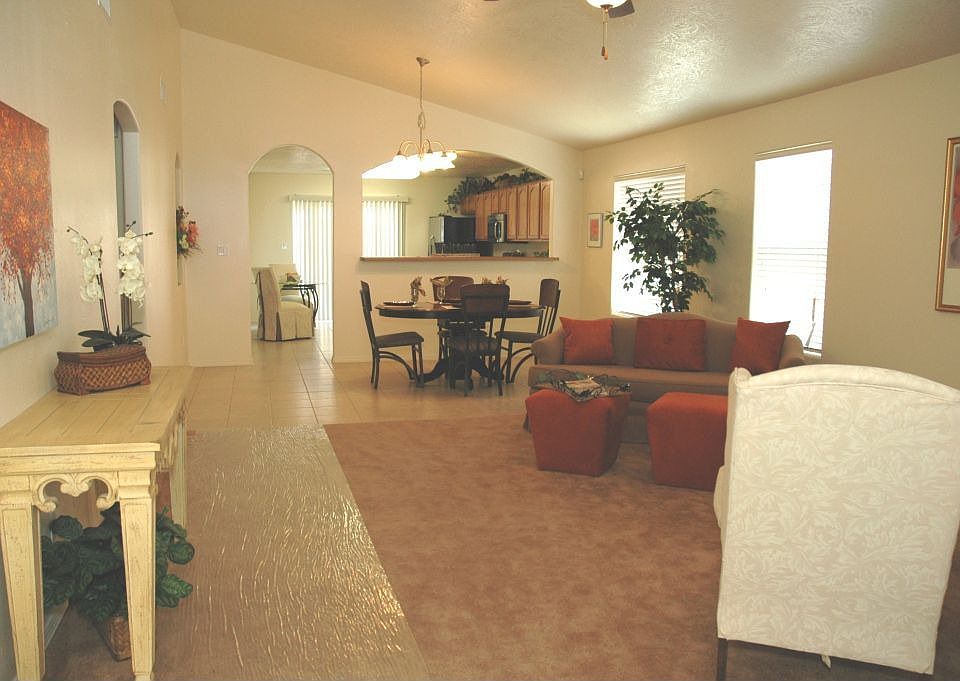 Entry opens to Living room