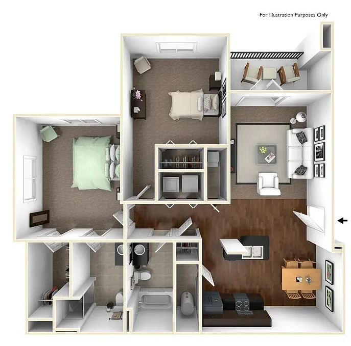 Floor plan 2 Bedroom 2 Bathroom