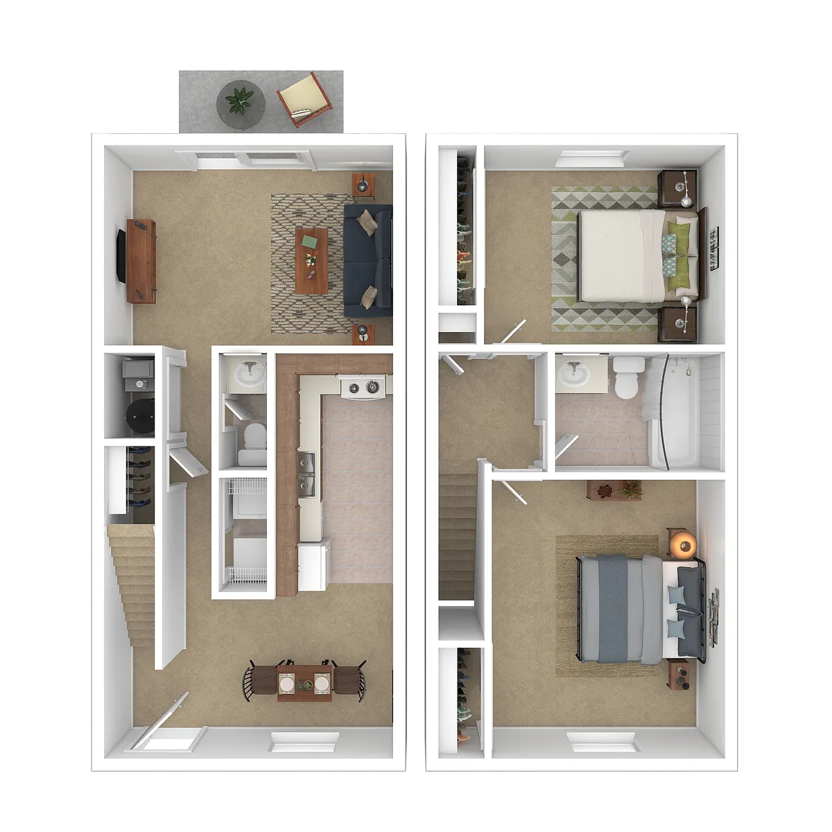 Floor plan B8 Oak Townhome