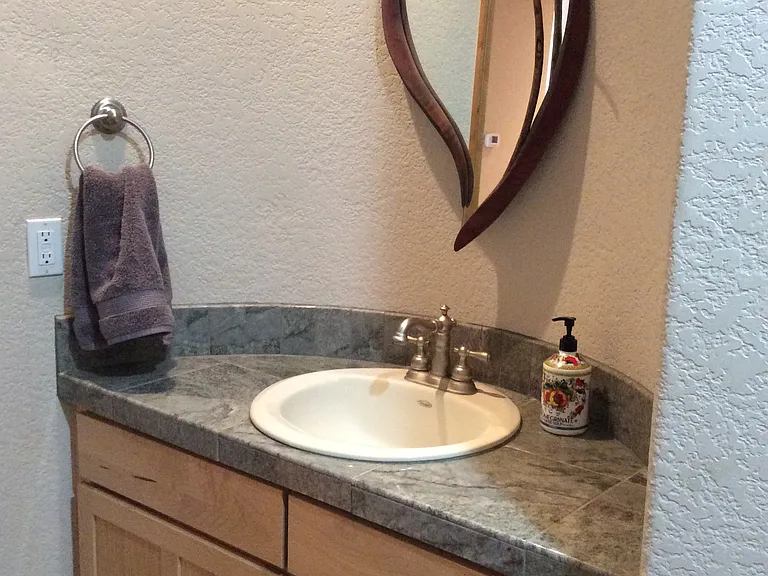 Main floor half bathroom.