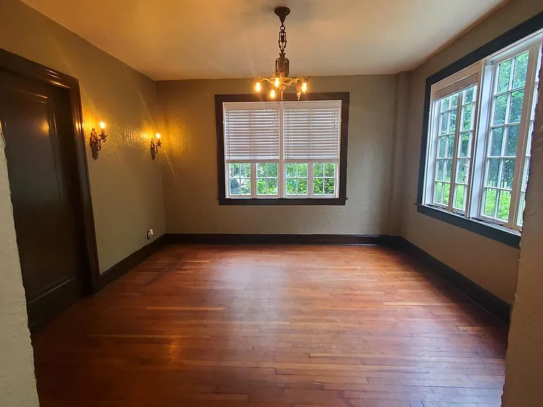Dining Room with swing door