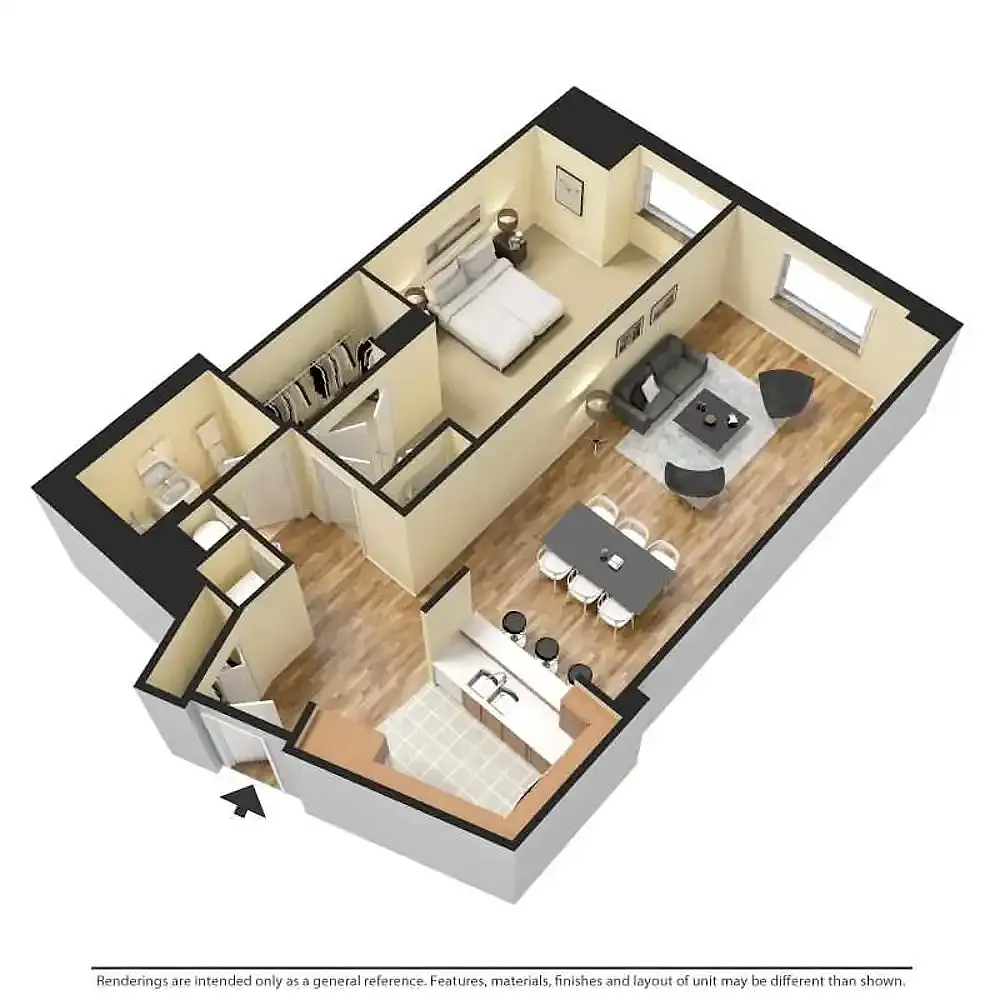 Floor plan 1 Bedroom