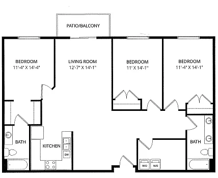 Floor plan 3x2 Sioux