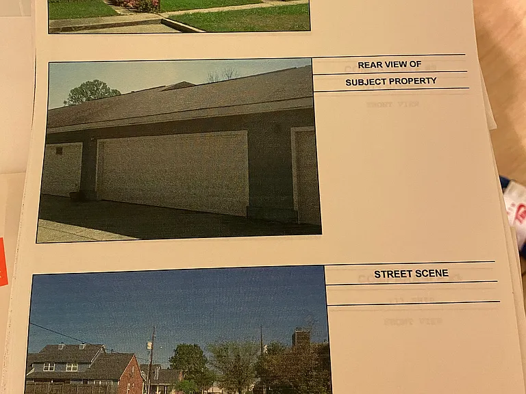 This photo capture the front and back including the street.
