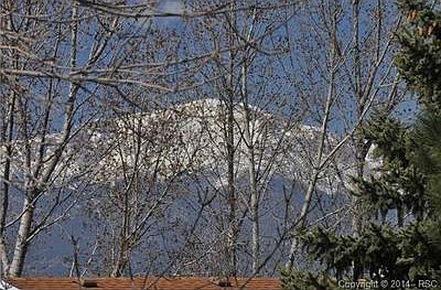 Winter view of Pikes Peak from the front porch