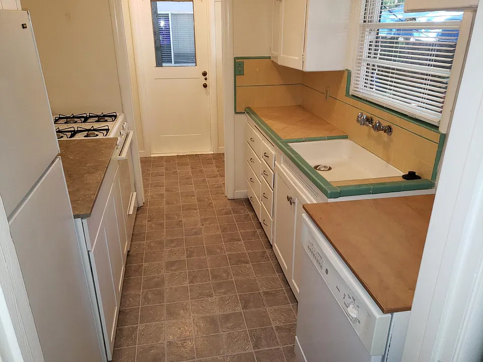 Kitchen with view to utility room