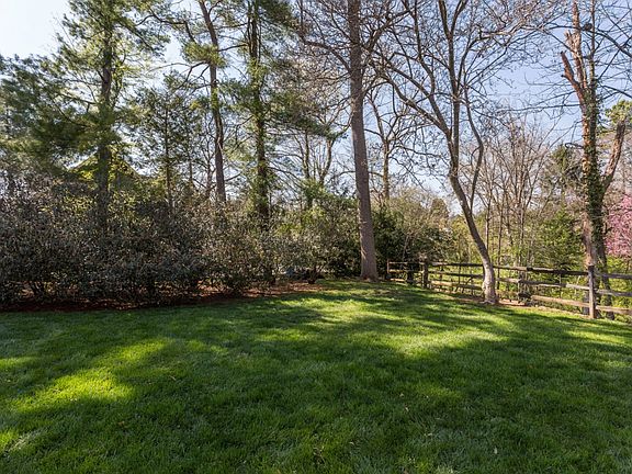 Level yard backs to a stream