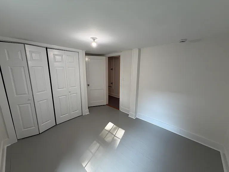 Newly-renovated second bedroom from window