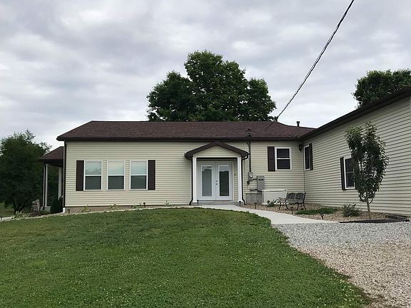 Side porch with French doors