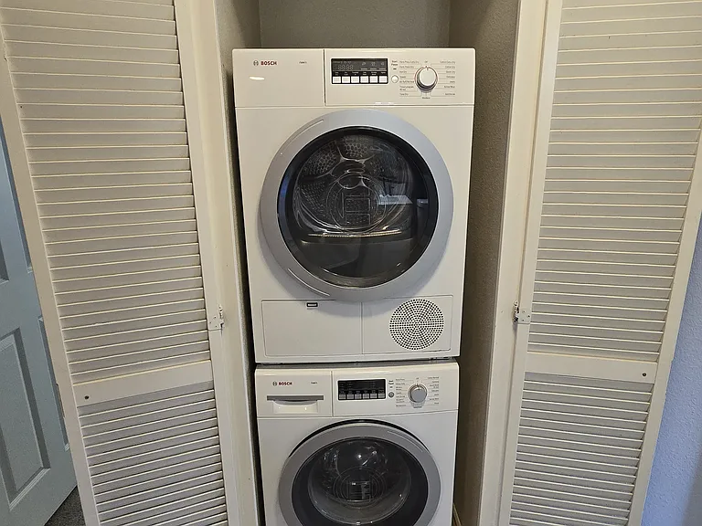 Updated Washer+dryer machines, stacked units
