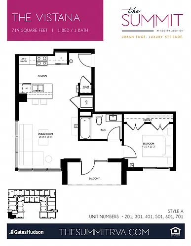 Floor plan The Vistana - Style A