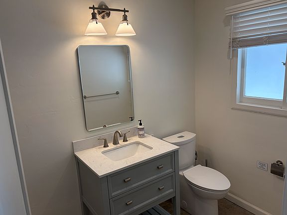 This is an actual photo of the bathroom, which is almost completed (just need to install the tile on the floor).