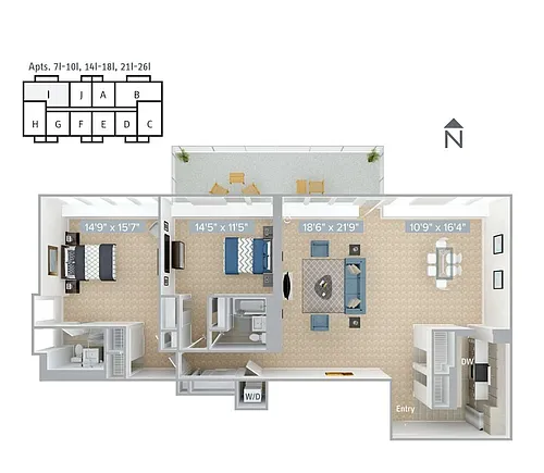 Floor plan Furnished-f--B9-1400SF-7I-26I
