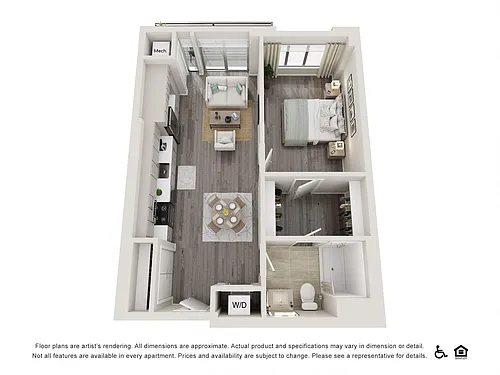 Floor plan 1 Bed A2