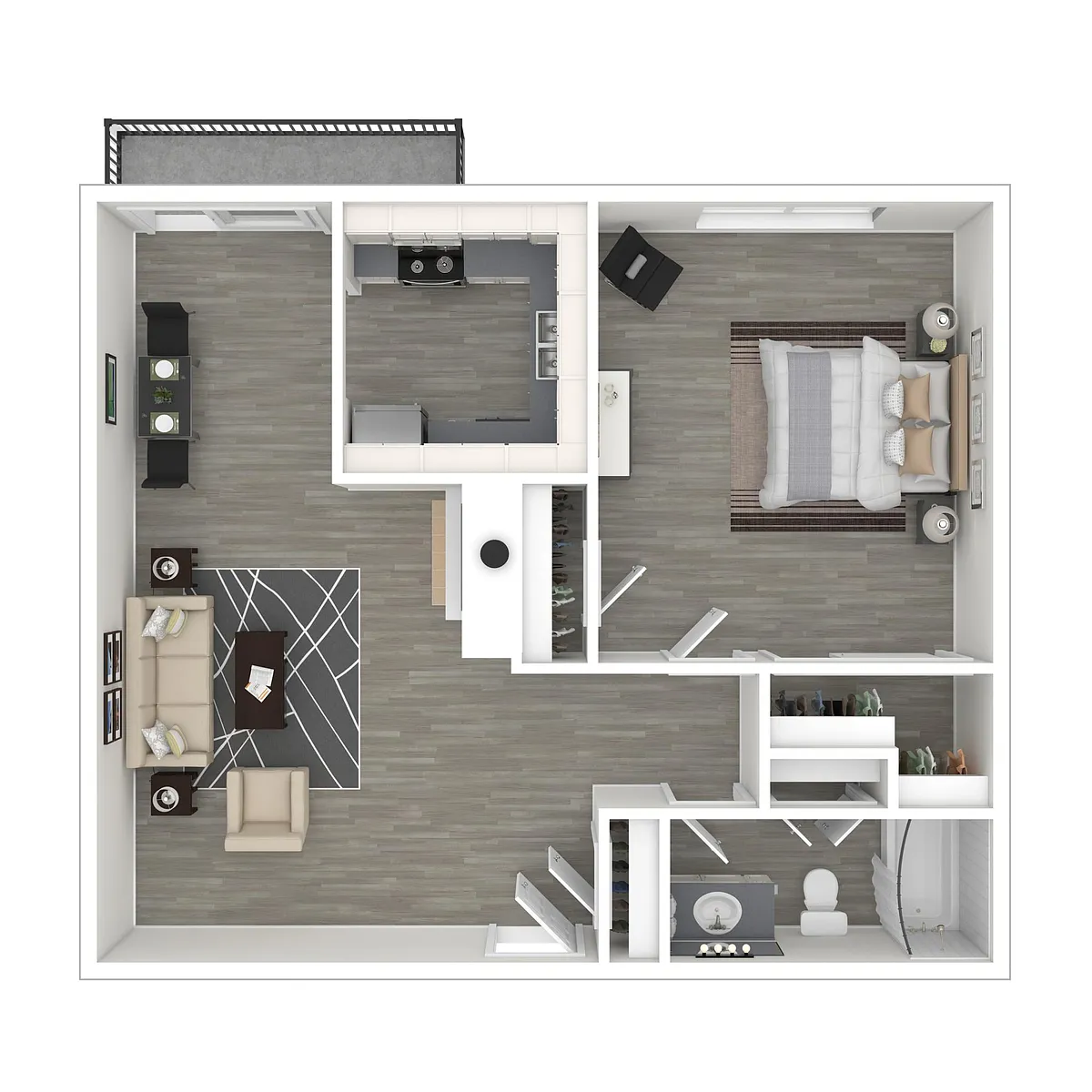 Floor plan One Bedroom
